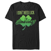 Men's Lost Gods St. Patrick's Day I Don't Need Luck I'm Amazing!  Adult T-Shirt