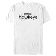 Men's Marvel Hawkeye Black and White Logo  Adult T-Shirt