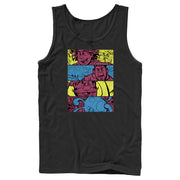 Men's Strange World Clade Family Comic Strips  Adult Tank Top