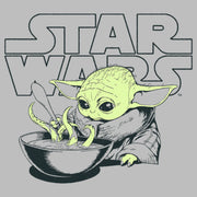 Men's Star Wars: The Mandalorian Grogu Soup Logo  Adult T-Shirt