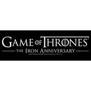 Men's Game of Thrones Iron Anniversary Small White Logo  Adult T-Shirt