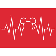 Men's Mickey & Friends Heartbeat Mickey Mouse Logo  Adult T-Shirt