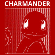 Men's Pokemon Charmander Line Art  Adult T-Shirt