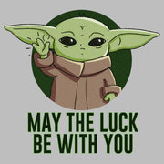 Men's Star Wars: The Mandalorian St. Patrick's Day Grogu May the Luck Be With You  Adult T-Shirt