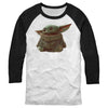 Men's Star Wars: The Mandalorian The Child Portrait  Adult Baseball Tee