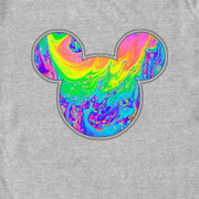 Men's Mickey & Friends Paint Swirl Logo  Adult T-Shirt