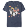 Men's Star Wars: The Last Jedi Valentine's Day Porg Hearts Sketch  Adult T-Shirt