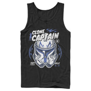 Men's Star Wars: The Clone Wars Captain Head Shot Portrait  Adult Tank Top