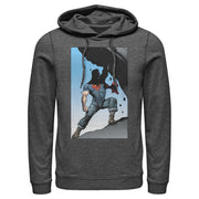 Men's Superman Strongest Hero Pose  Adult Pull Over Hoodie