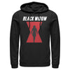 Men's Marvel Black Widow Hourglass Silhouette  Adult Pull Over Hoodie