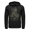 Women's CHIN UP Henna Peace Hand  Adult Pull Over Hoodie