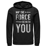 Men's Star Wars May the Force Be With You Lightsaber  Adult Pull Over Hoodie