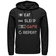 Men's Nintendo Eat Sleep NES Game Repeat  Adult Pull Over Hoodie