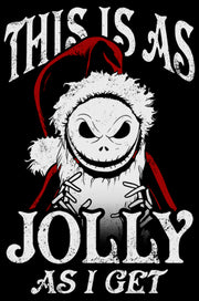 Men's The Nightmare Before Christmas This Is As Jolly as I Get  Adult T-Shirt