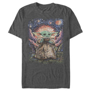 Men's Star Wars: The Mandalorian The Child Starry Night  Adult T-Shirt