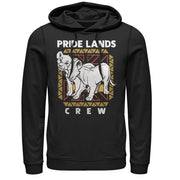 Men's Lion King Simba & Nala Pride Lands Crew  Adult Pull Over Hoodie