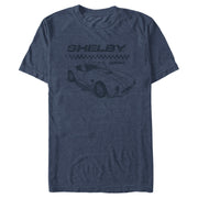 Men's Shelby Cobra Sports Car Sketch  Adult T-Shirt