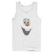 Men's Frozen Olaf Face  Adult Tank Top