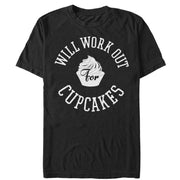 Women's CHIN UP Work Out for Cupcakes  Adult Boyfriend Tee