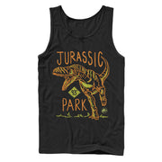 Men's Jurassic Park T. Rex Crayon Print  Adult Tank Top