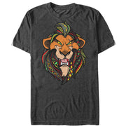 Men's Lion King Artistic Roar Scar Decorative Lions Mane  Adult T-Shirt