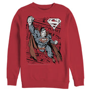 Men's Superman Daily Planet Newspaper  Adult Sweatshirt