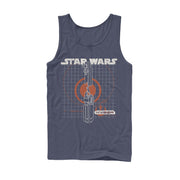 Men's Star Wars: The Rise of Skywalker Kyber Crystal  Adult Tank Top