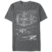 Men's Star Wars Millennium Falcon X-Wing  Adult T-Shirt