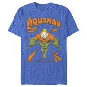 Men's Justice League Aquaman Vintage  Adult T-Shirt