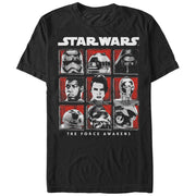 Men's Star Wars The Force Awakens Cast Characters  Adult T-Shirt