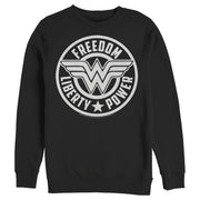 Men's Justice League Freedom Liberty Power Logo  Adult Sweatshirt