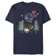 Men's Star Wars Valentine's Day Han and Leia Holding Hands  Adult T-Shirt