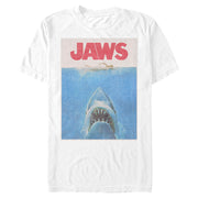 Men's Jaws Retro Distressed Poster  Adult T-Shirt