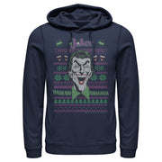 Men's Batman Ugly Christmas Joker Laugh  Adult Pull Over Hoodie