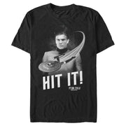 Men's Star Trek: Discovery Christopher Pike Hit It! Black and White  Adult T-Shirt