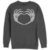 Women's CHIN UP Halloween Skeleton Heart Hands  Adult Sweatshirt