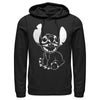 Men's Lilo & Stitch Negative Black and White  Adult Pull Over Hoodie