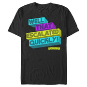 Men's Anchorman That Escalated Quickly  Adult T-Shirt