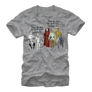 Men's Star Wars Action Figures Not the Droids  Adult T-Shirt