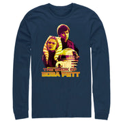 Men's Star Wars: The Book of Boba Fett R2-D2, Skywalker, Tano Old Friends  Adult Long Sleeve Shirt