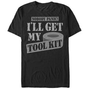 Men's Lost Gods Nobody Panic I'll Get My Tool Kit  Adult T-Shirt