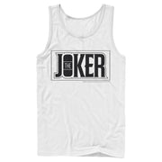 Men's Batman Joker Text Logo  Adult Tank Top