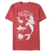 Men's The Little Mermaid Ariel's Pals  Adult T-Shirt