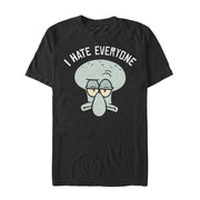 Men's SpongeBob SquarePants Squidward Hates Everyone  Adult T-Shirt