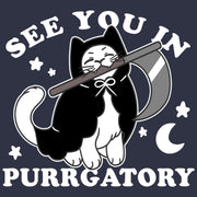 Men's Lost Gods Halloween See You In Purrgatory  Adult T-Shirt