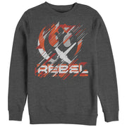 Men's Star Wars Rogue One Rebel Crest Streaks  Adult Sweatshirt