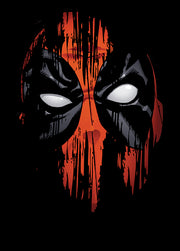 Men's Marvel Deadpool Streak Mask  Adult T-Shirt