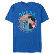 Men's Lilo & Stitch Ohana and a Kiss  Adult T-Shirt