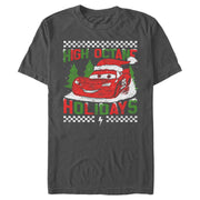 Men's Cars Lightning McQueen High Octane Holidays  Adult T-Shirt