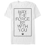 Men's Star Wars Force With You Block  Adult T-Shirt